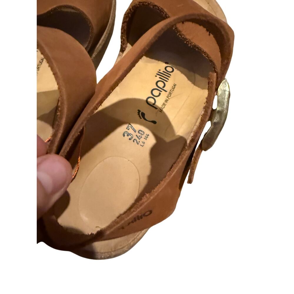 NWOT Birkenstock Papillio Glenda Wedge Sandals – Cognac, Women’s Size 6 - Picture 9 of 9